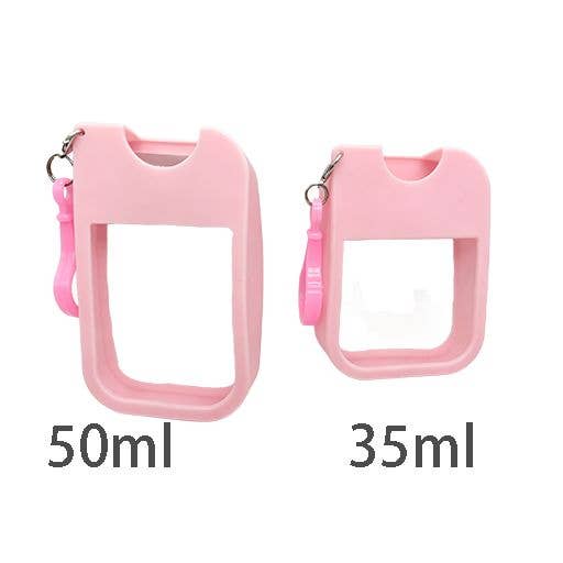 Silicone Spray Hand Sanitizer Holder with Keychain &ndash; Square Travel Spray Case OEM Factory
